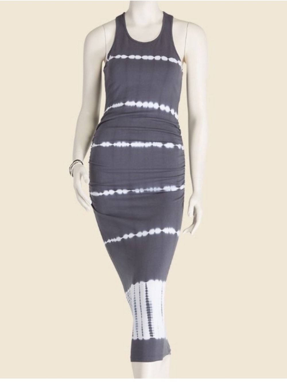 Michael Stars Oxide tie dye bodycon racerback midi dress
